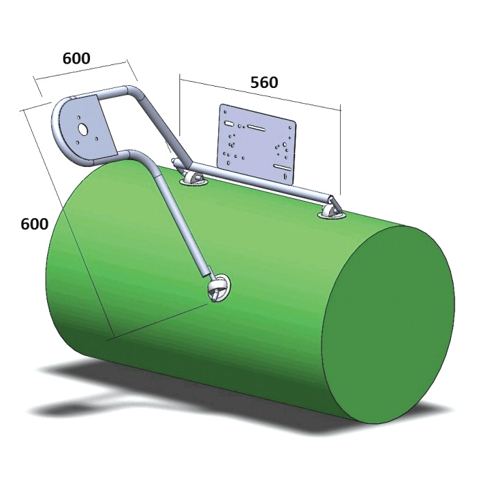 Стойка рулевая с креплением на баллон надувной лодки 25мм в Новокуйбышевске