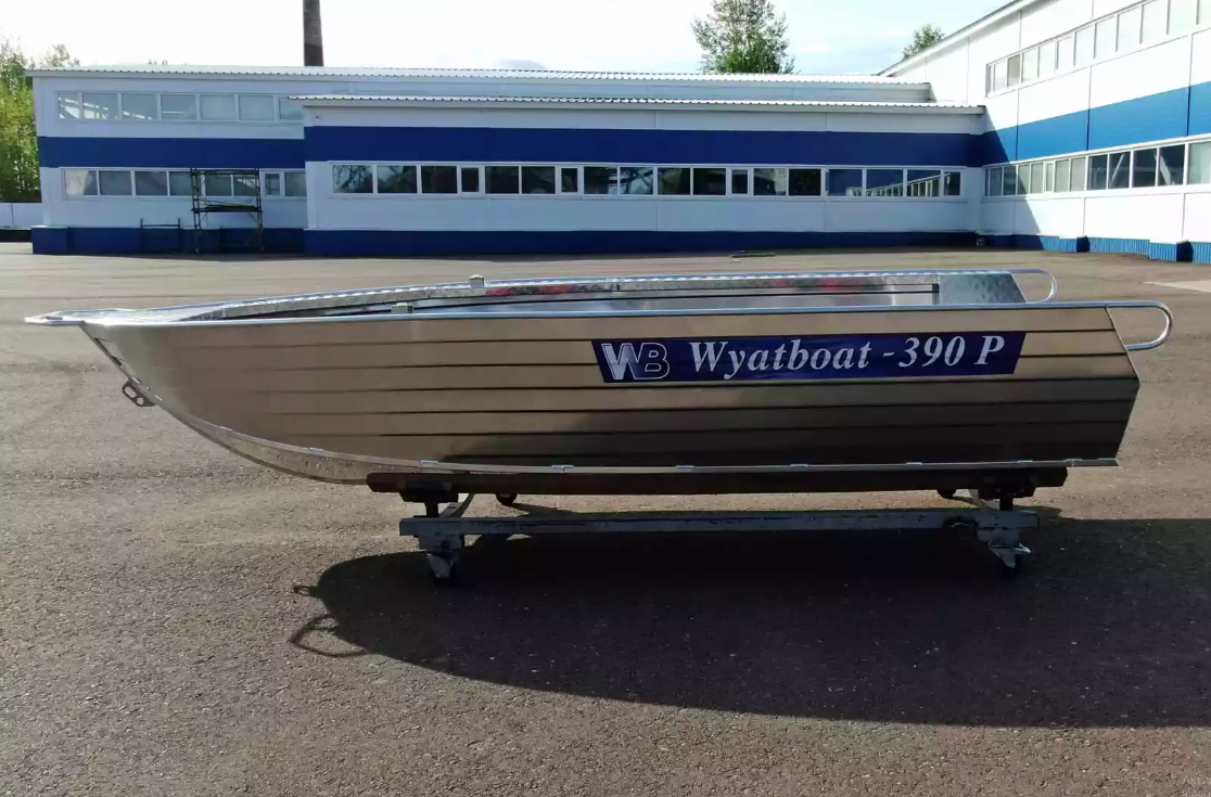 Алюминиевая лодка Wyatboat-390РМ увеличенный борт в Новокуйбышевске