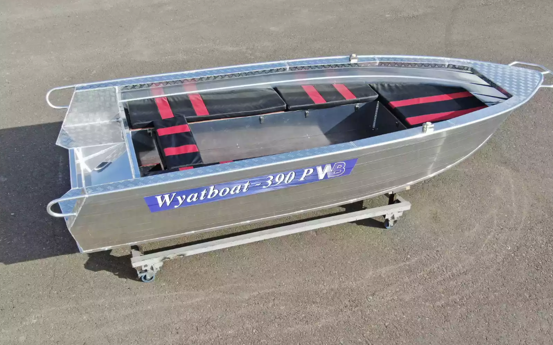 Алюминиевая лодка Wyatboat-390РМ увеличенный борт в Новокуйбышевске