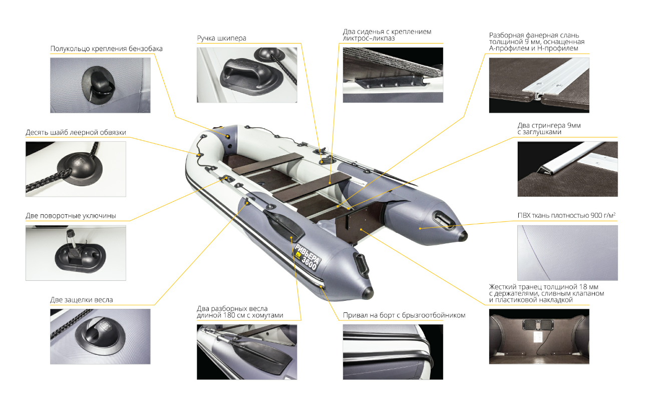 Лодка Ривьера Компакт 3600 СК в Новокуйбышевске