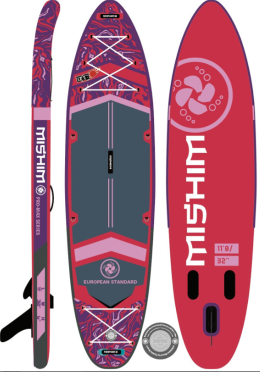SUP (САП) Доска MISHIMO PRO-MAX Viva Magenta 10.8’ (330см) в Новокуйбышевске
