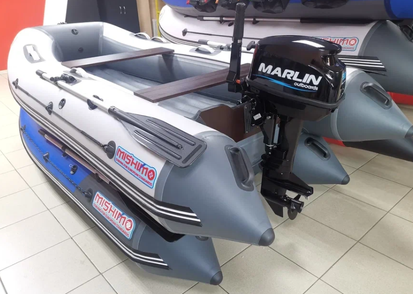 КОМПЛЕКТ ЛОДКА MISHIMO LITE 335 + МОТОР 9,8 Л.С. в Новокуйбышевске