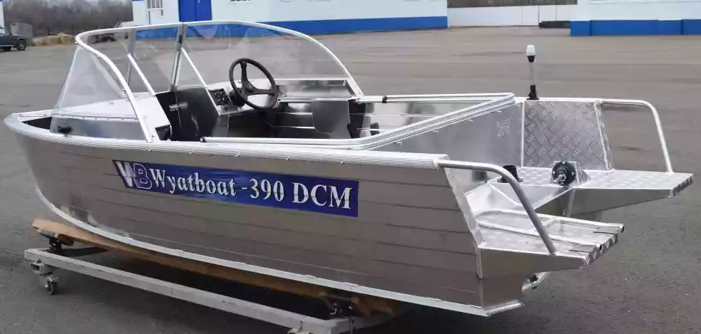 Алюминиевая лодка Wyatboat-390 DCM Увеличенный борт в Новокуйбышевске