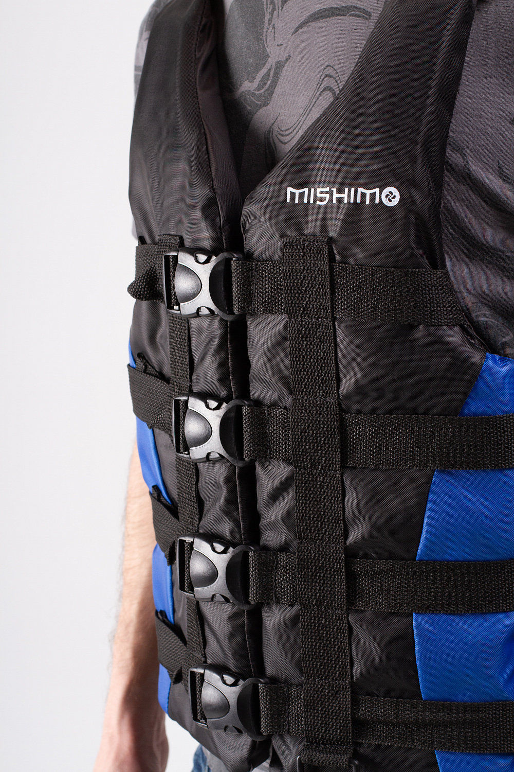 Жилет спасательный MISHIMO PRO Премиум качества Черно-синий в Новокуйбышевске