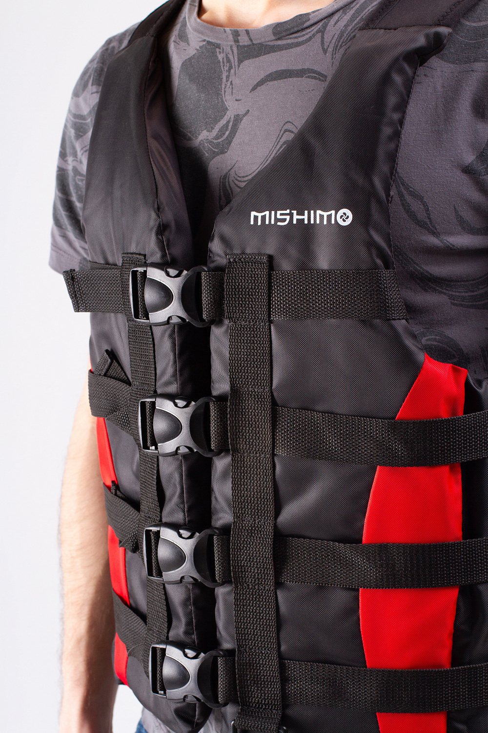 Жилет спасательный MISHIMO PRO Премиум качества Черно-красный в Новокуйбышевске